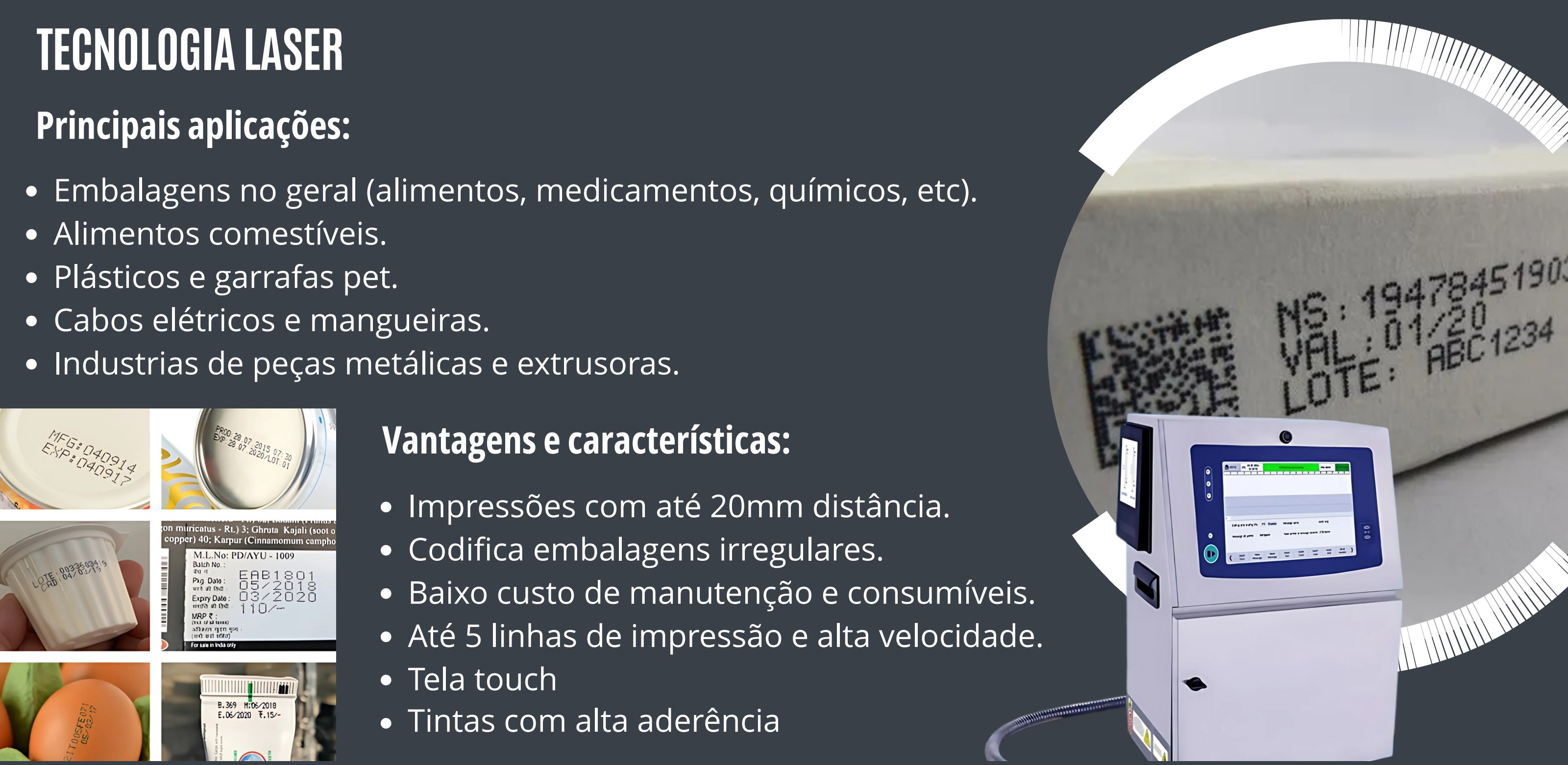 Página do catálogo Domínio Automação: Tecnologia laser