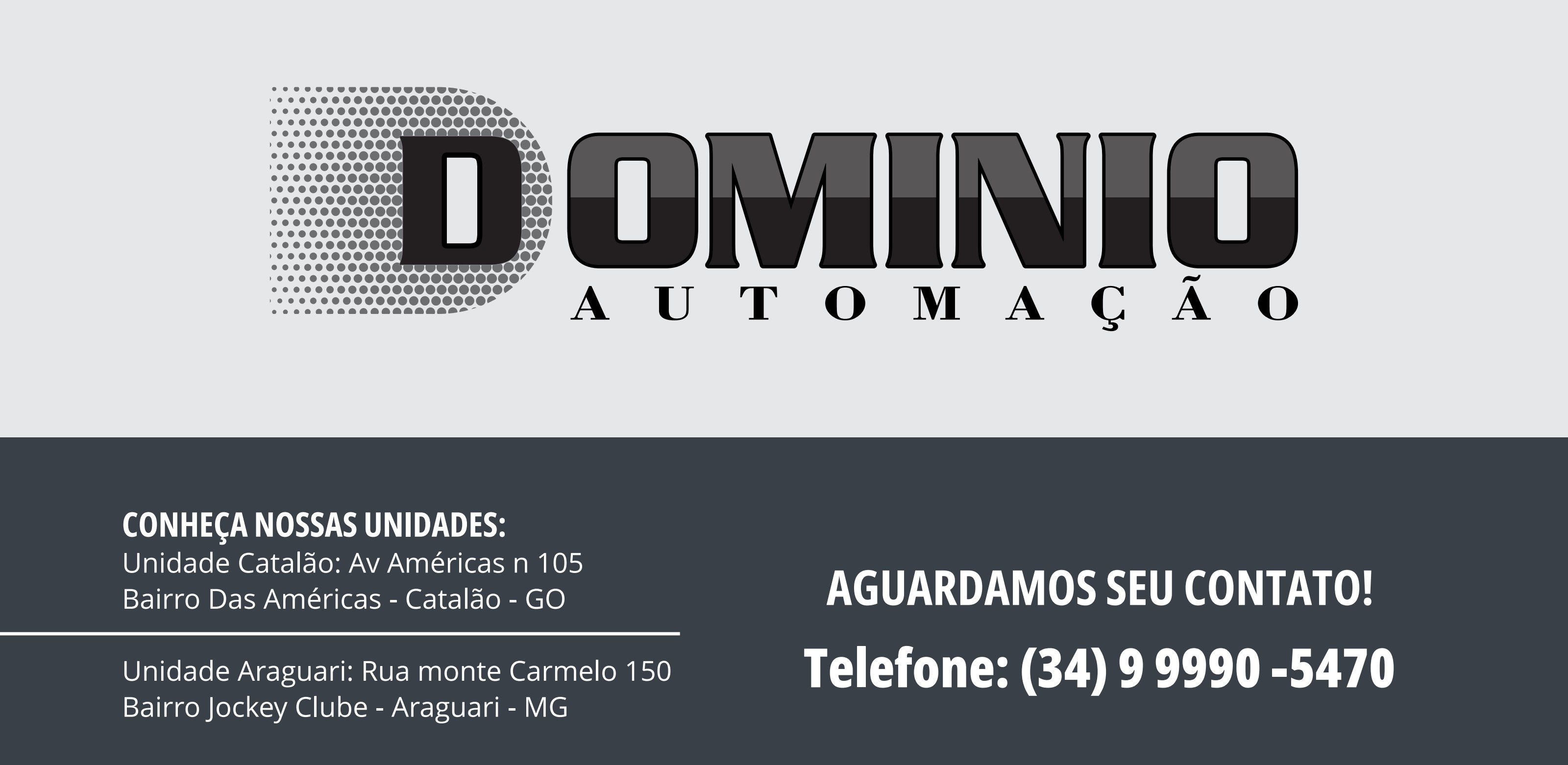 Página do catálogo Domínio Automação: Nossas unidades